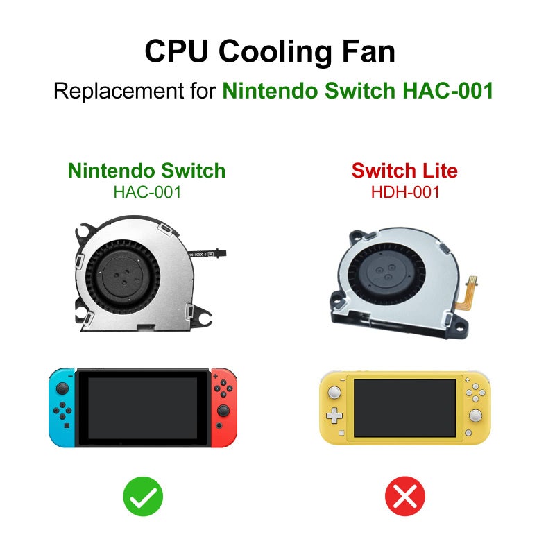 S-Union New Internal Cooling Fan Replacement for Nintendo Switch NS HAC-001 2017 Console (with Thermal Paste, Screwdriver and Spatula) - Image 2